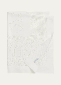 Polo Ralph LaurenKid's Pointelle Teddy Bear Blanket