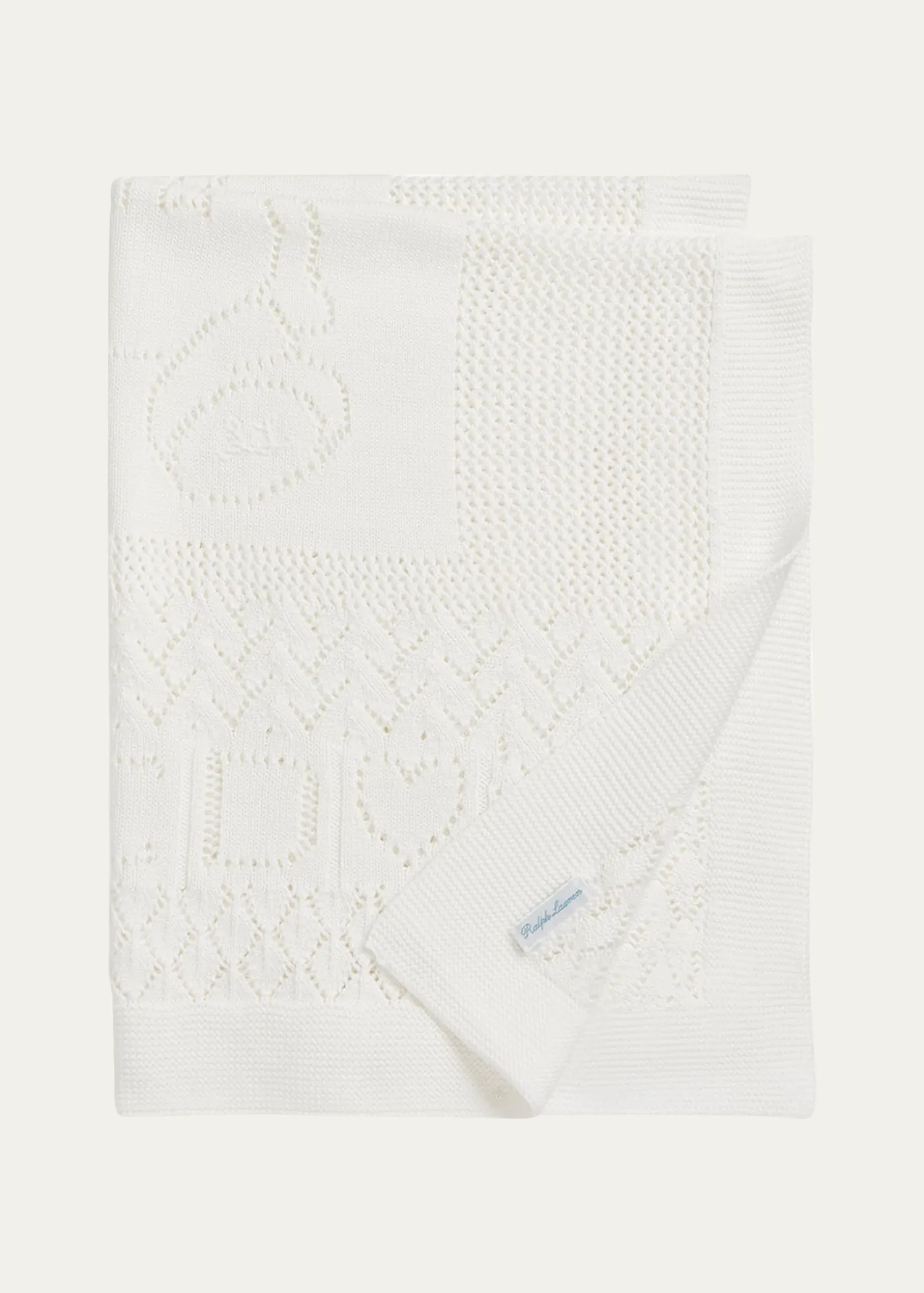 Polo Ralph LaurenKid's Pointelle Teddy Bear Blanket