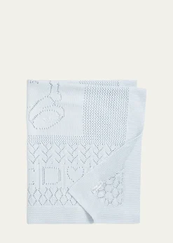Polo Ralph LaurenKid's Pointelle Teddy Bear Blanket