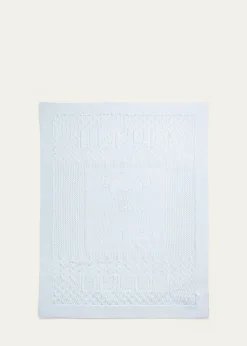 Polo Ralph LaurenKid's Pointelle Teddy Bear Blanket