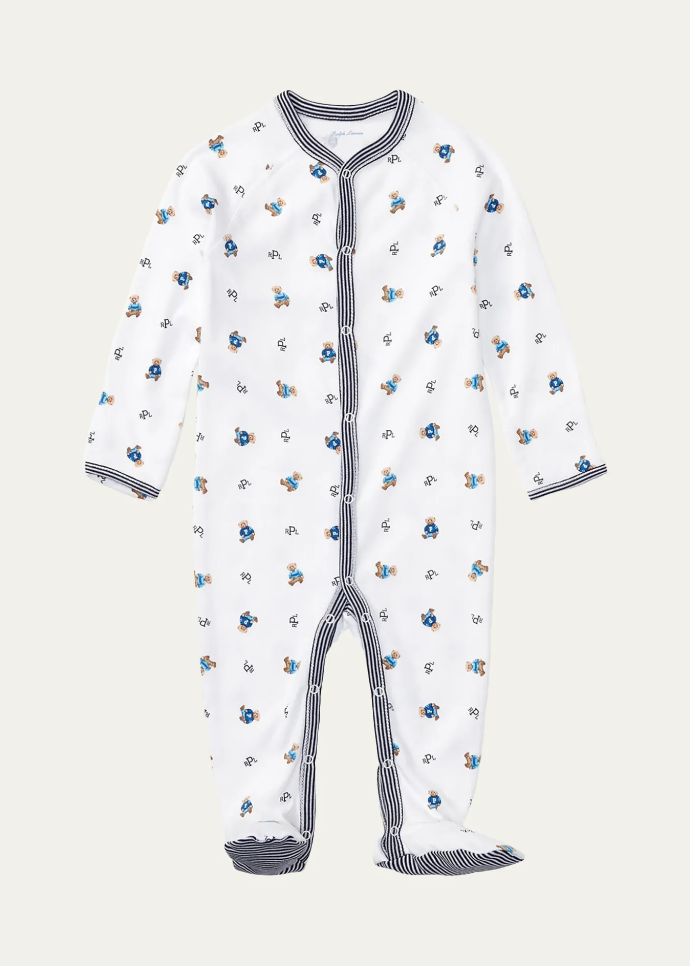 Polo Ralph LaurenTeddy Bear Printed Coverall, Size Newborn-9 Months