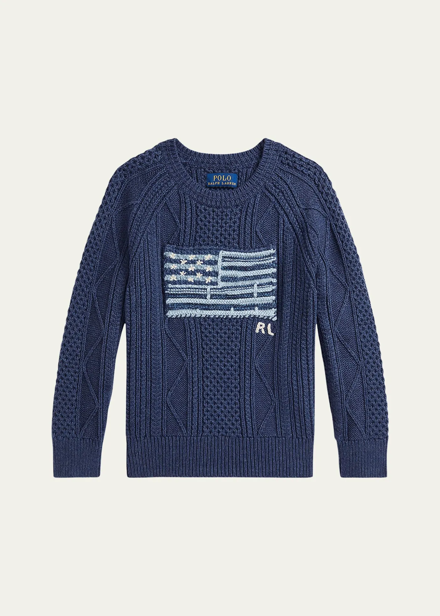 Polo Ralph LaurenBoy's Cotton Faded Flag Sweater, Size 2-7
