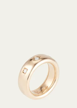PomellatoIconica 18K Rose Gold Small Fancy Set Diamond Band Ring