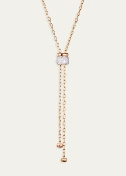 PomellatoIconica 18K Rose Gold Diamond Lariat Necklace