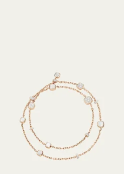 PomellatoNudo 18K Rose Gold Diamond and Mother of Pearl Long Necklace