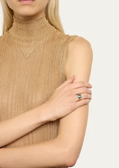 PomellatoNudo Petite 18k Rose Gold London Blue Topaz Ring