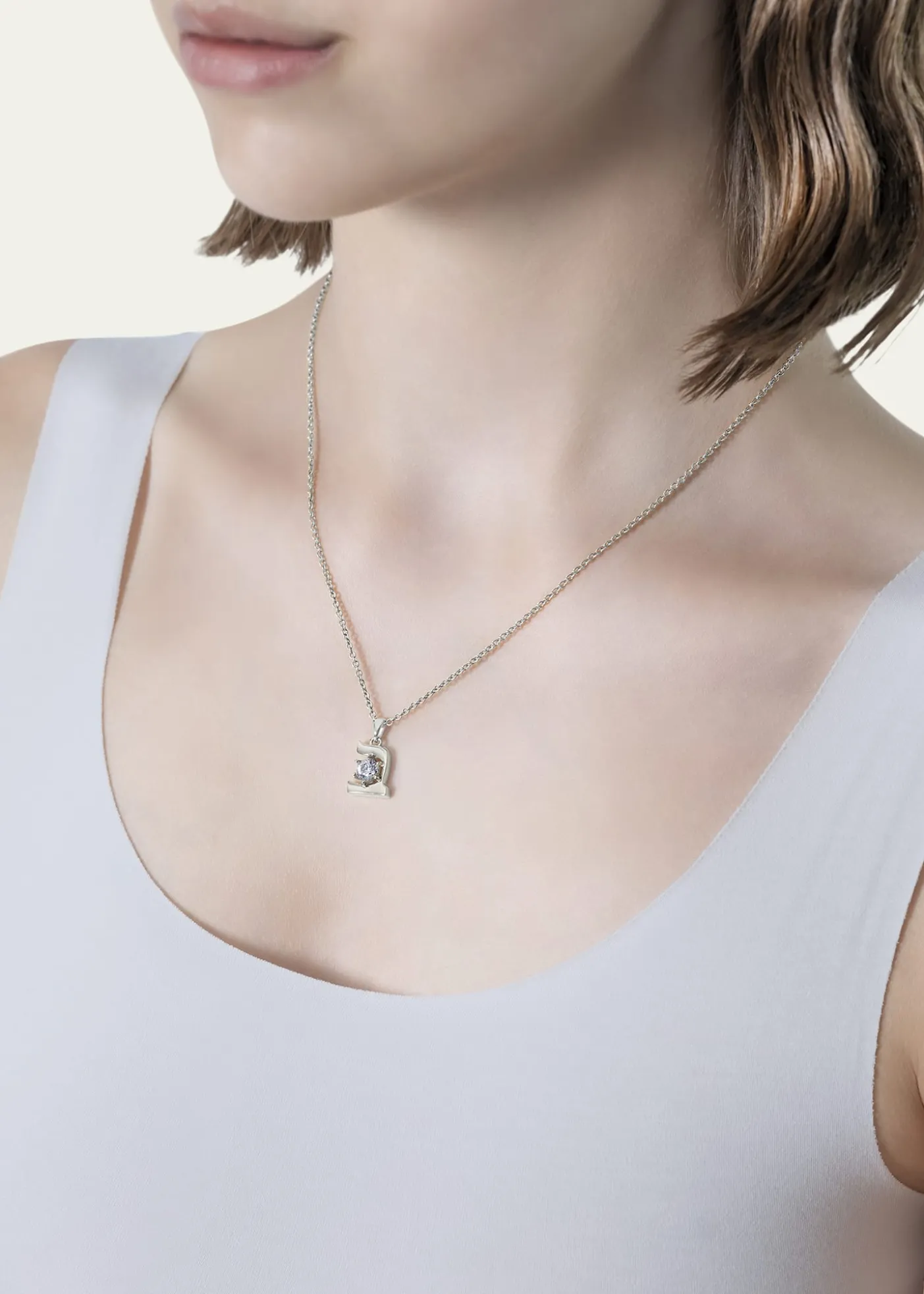 Procaccia Jewelry18K Gold Hebrew BET Gray Spinel Initial Necklace, 18"L