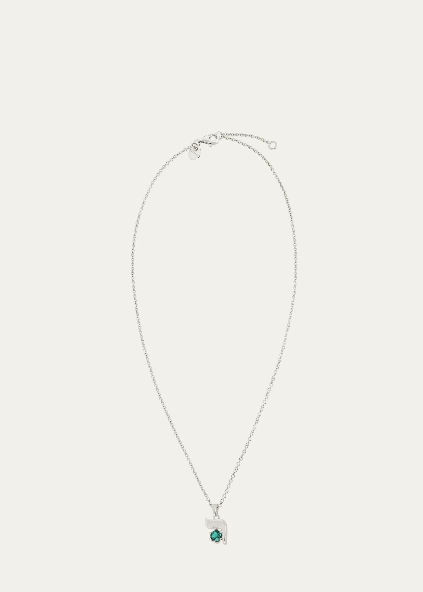 Procaccia Jewelry18K Gold Hebrew RESH Initial Necklace