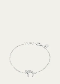 Procaccia Jewelry18K White Gold Diamond Pave Chai Bracelet