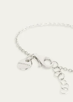 Procaccia Jewelry18K White Gold Diamond Pave Chai Bracelet