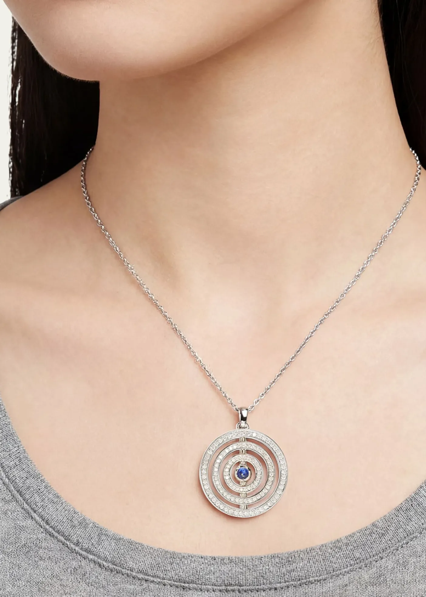 Procaccia Jewelry18K White Gold The Good Eye Pendant Necklace