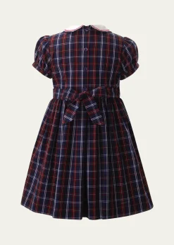 Rachel RileyGirl's Check-Print Smocked Dress, Size 2-10