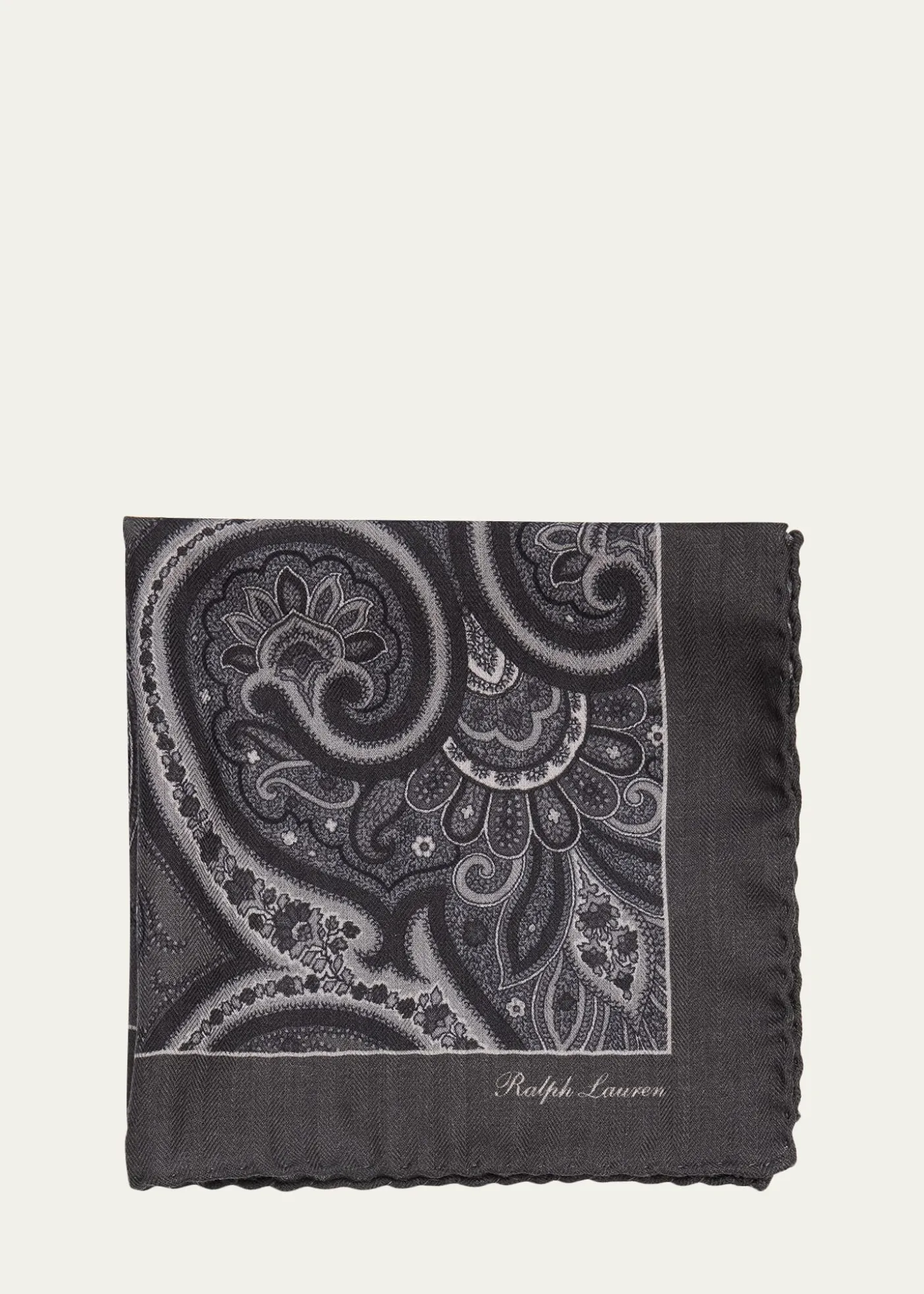 Ralph Lauren Purple LabelPaisley Cashmere-Silk Pocket Square