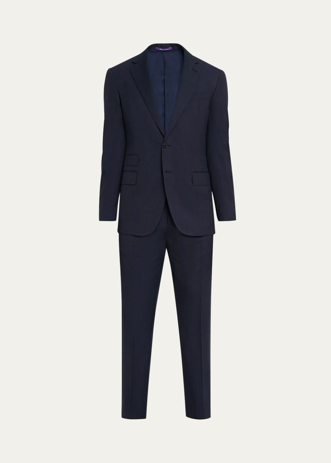 Ralph Lauren Purple LabelKent Hand-Tailored Pin Dot Suit