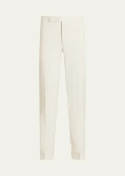 Ralph Lauren Purple LabelMen's Gregory Hand-Tailored Silk-Linen Trouser