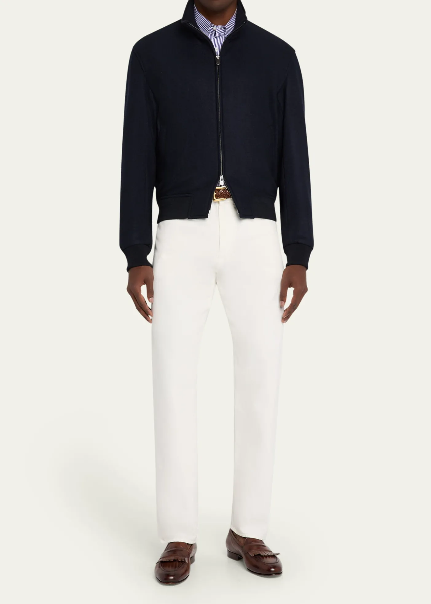 Ralph Lauren Purple LabelFelton Cashmere Bomber Jacket