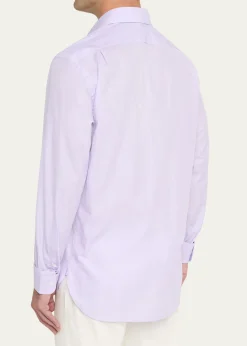 Ralph Lauren Purple LabelMen's Cotton Micro-Houndstooth Classic Fit Sport Shirt