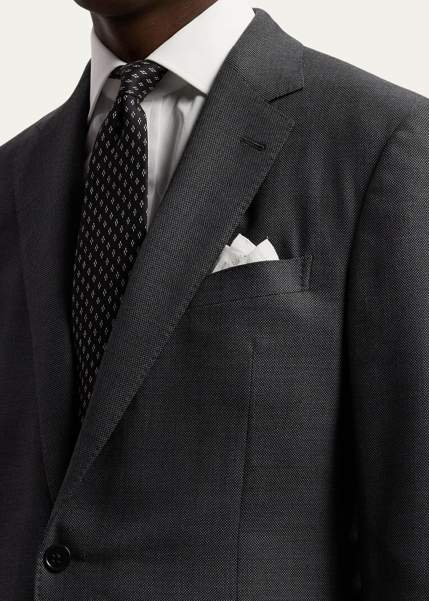 Ralph Lauren Purple LabelKent Hand-Tailored Wool Birdseye Suit