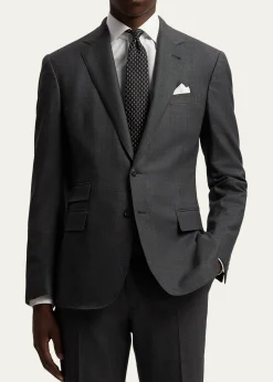 Ralph Lauren Purple LabelKent Hand-Tailored Wool Birdseye Suit