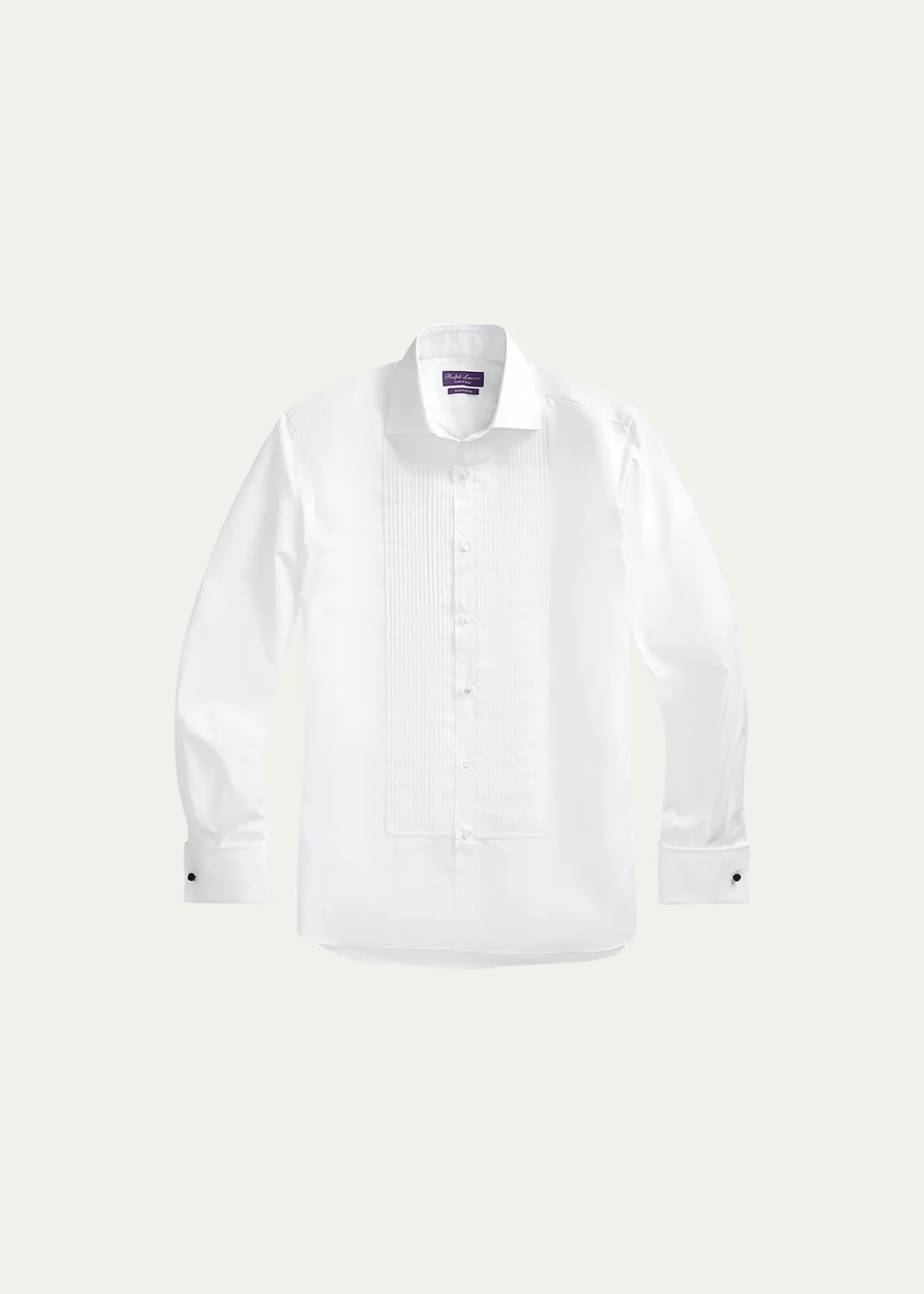 Ralph Lauren Purple LabelPoplin French Cuff Tuxedo Shirt