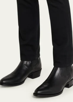 Ralph Lauren Purple LabelLeather Chelsea Western Boot