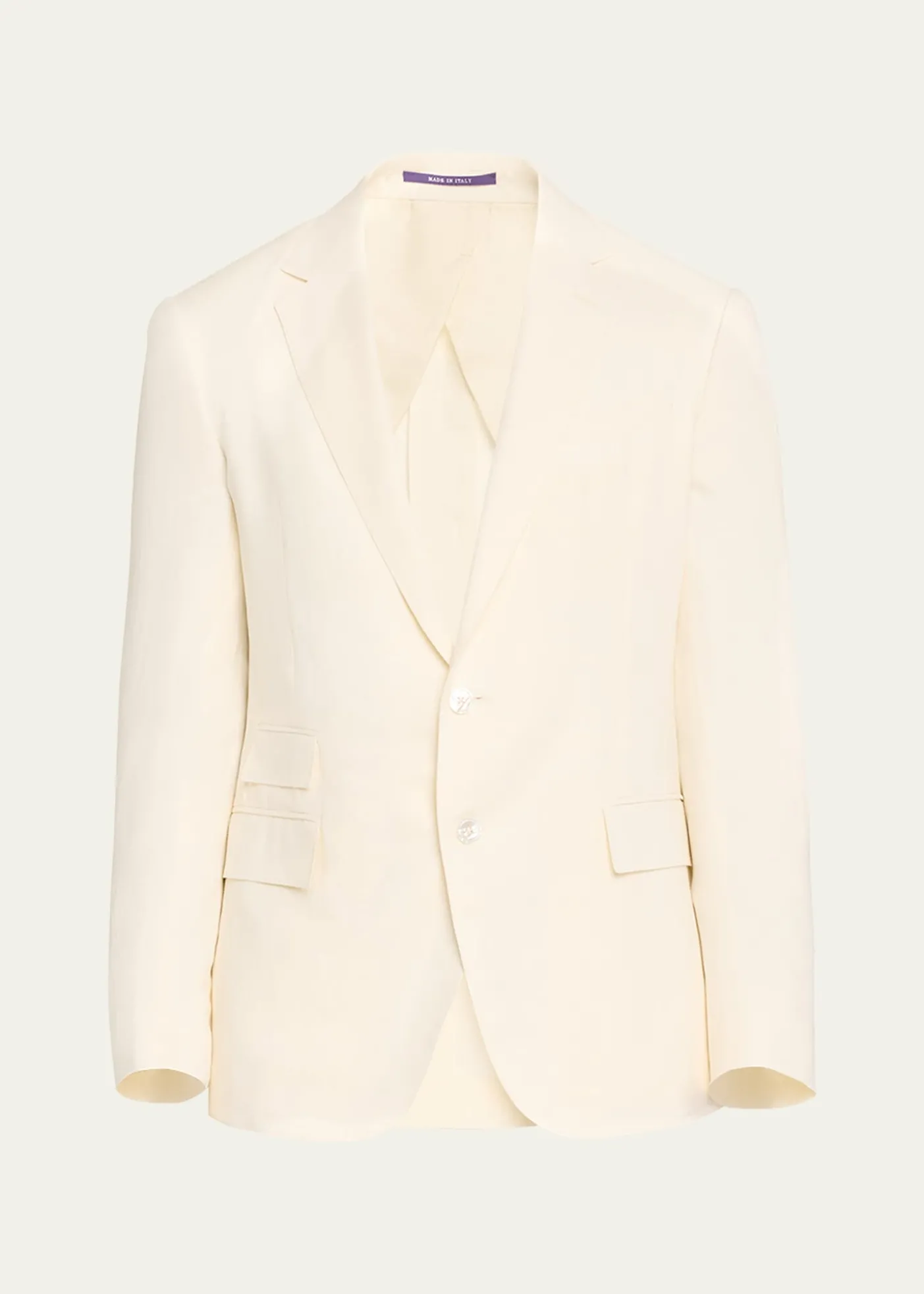 Ralph Lauren Purple LabelKent Hand-Tailored Silk-Linen Jacket