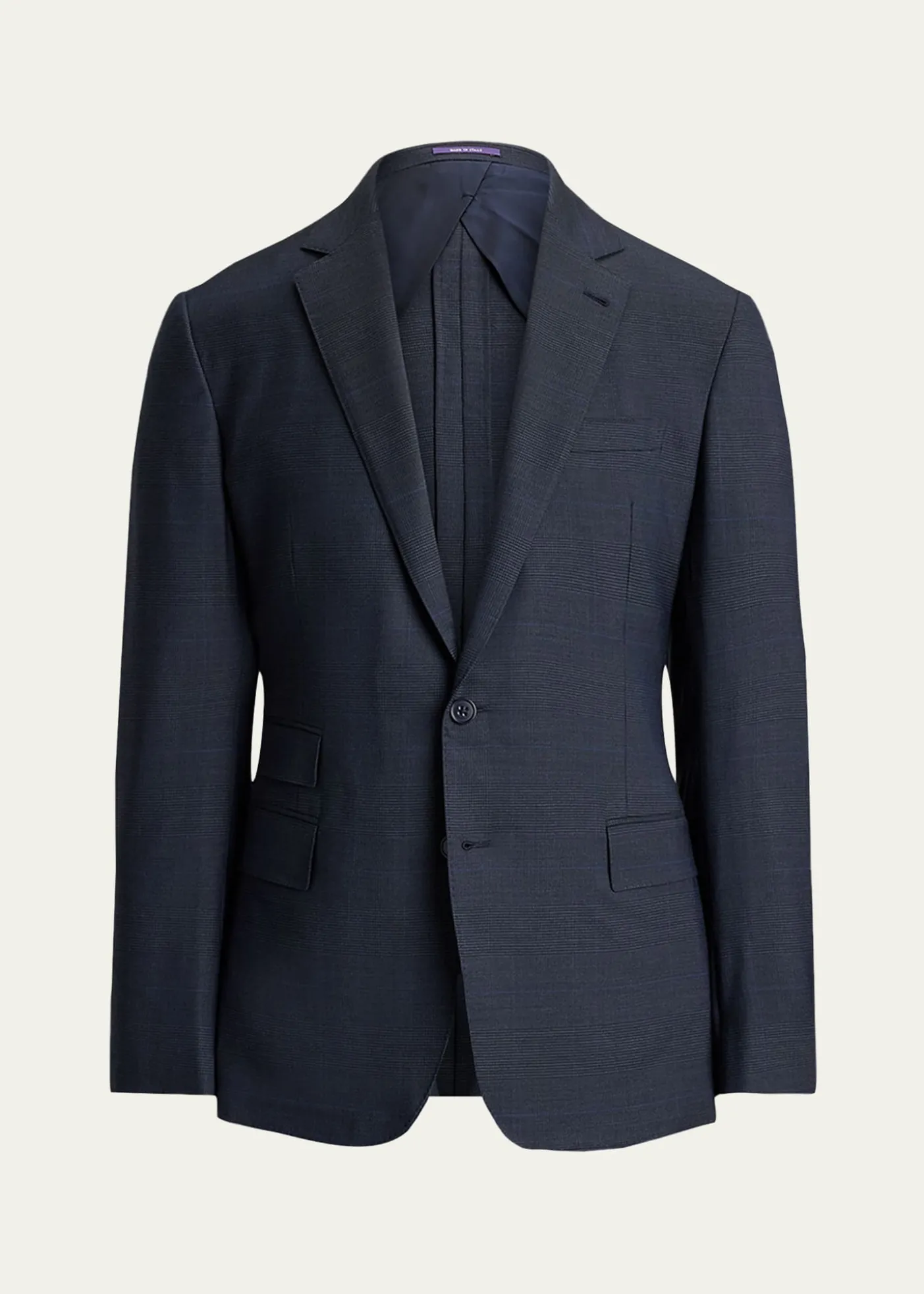 Ralph Lauren Purple LabelKent Hand-Tailored Glen Plaid Wool Suit