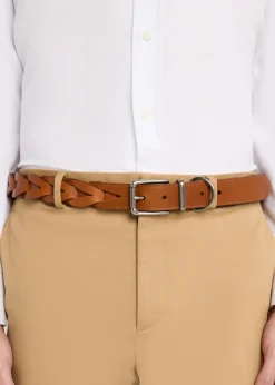 Ralph Lauren Purple LabelMen's Woven Leather Belt