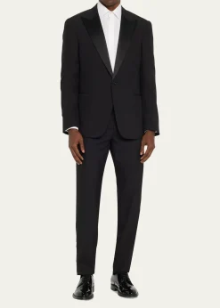 Ralph Lauren Purple LabelGregory Hand-Tailored Wool Peak Tuxedo
