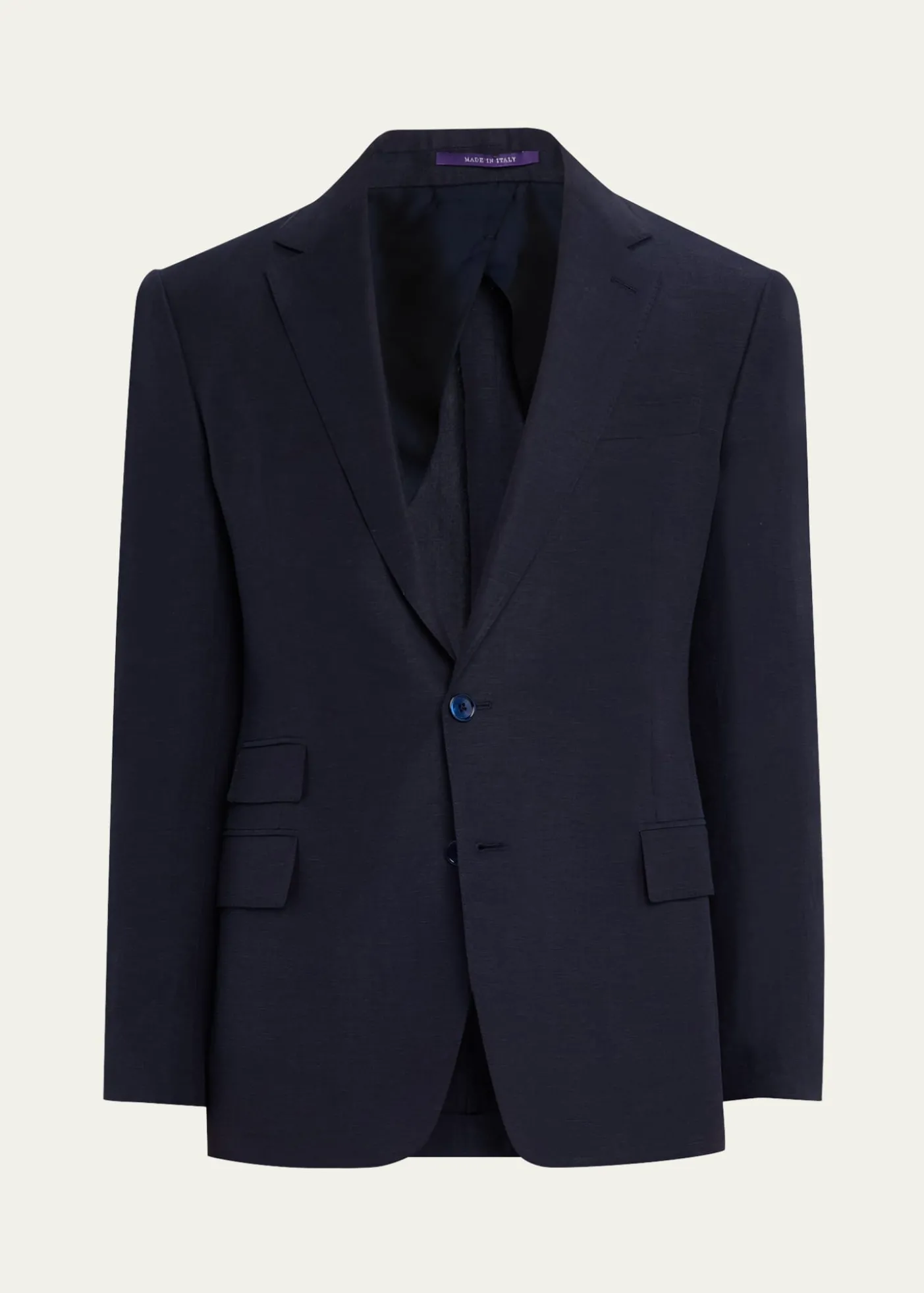 Ralph Lauren Purple LabelKent Hand-Tailored Silk-Linen Jacket
