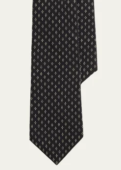 Ralph Lauren Purple LabelDotted-Diamond Silk Tie