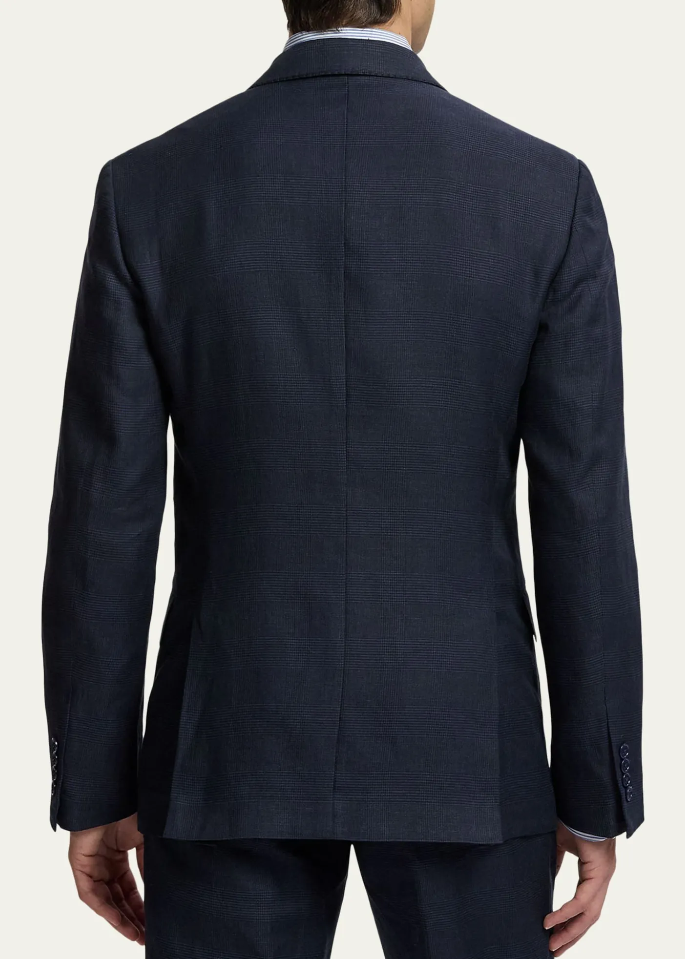 Ralph Lauren Purple LabelMen's Cotton and Cashmere Glen Plaid Single-Breasted Sport Coat