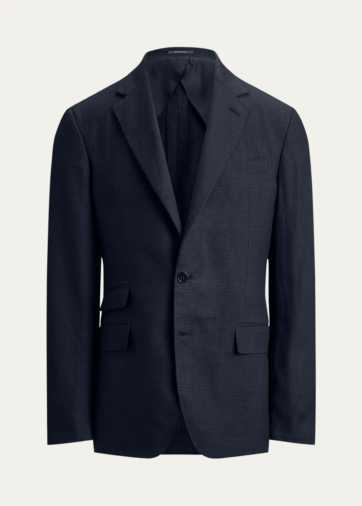 Ralph Lauren Purple LabelMen's Cotton and Cashmere Glen Plaid Single-Breasted Sport Coat