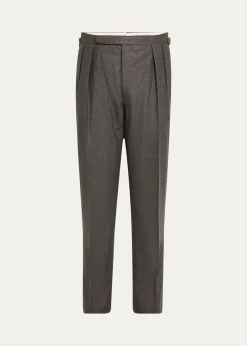 Ralph Lauren Purple LabelMen's Gregory Pleated Flannel Pants