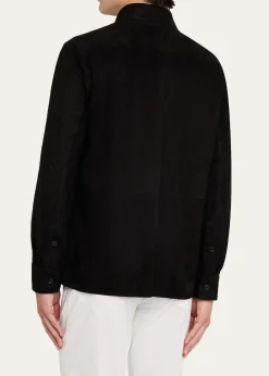 Ralph Lauren Purple LabelSuede Overshirt