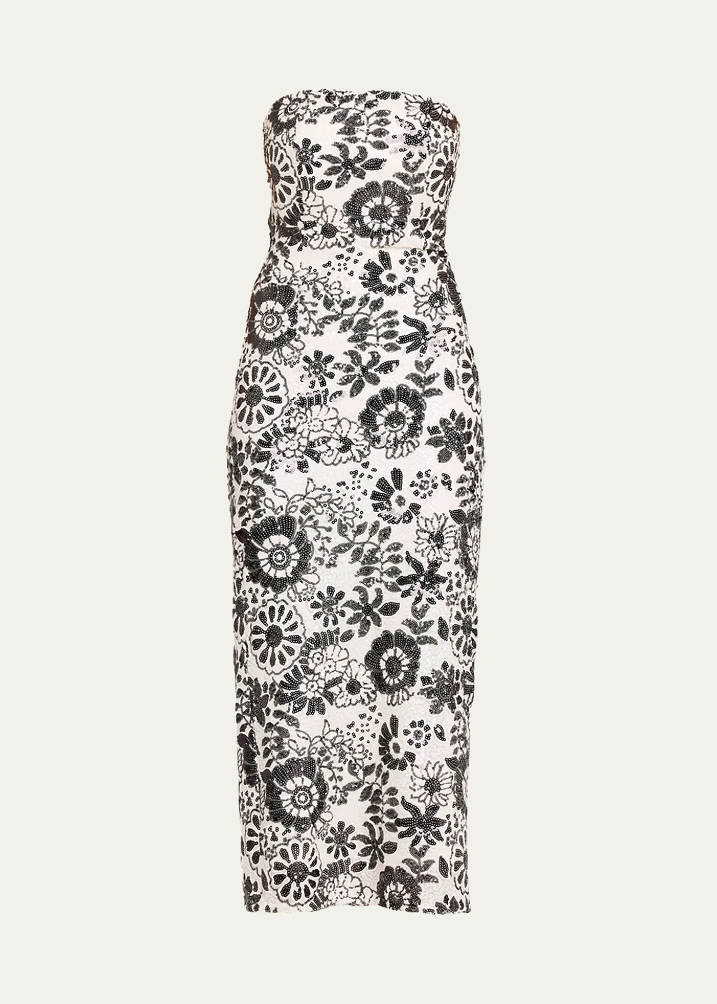 Ramy BrookBonnie Strapless Floral Sequin Column Midi Dress