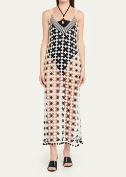 Ramy BrookCleo Patterned Sheer Cover-Up Maxi-Dress