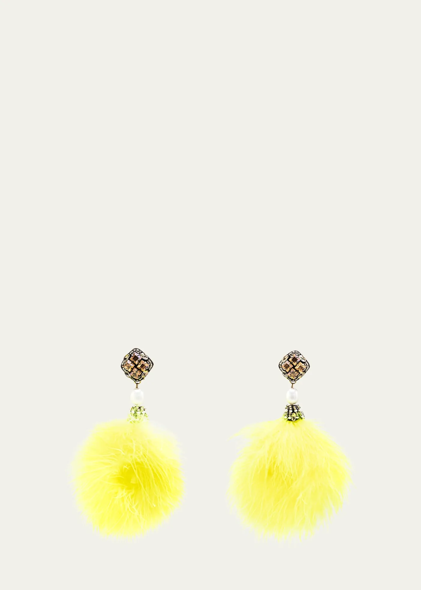 Ranjana KhanFeather Pom Pom Earrings