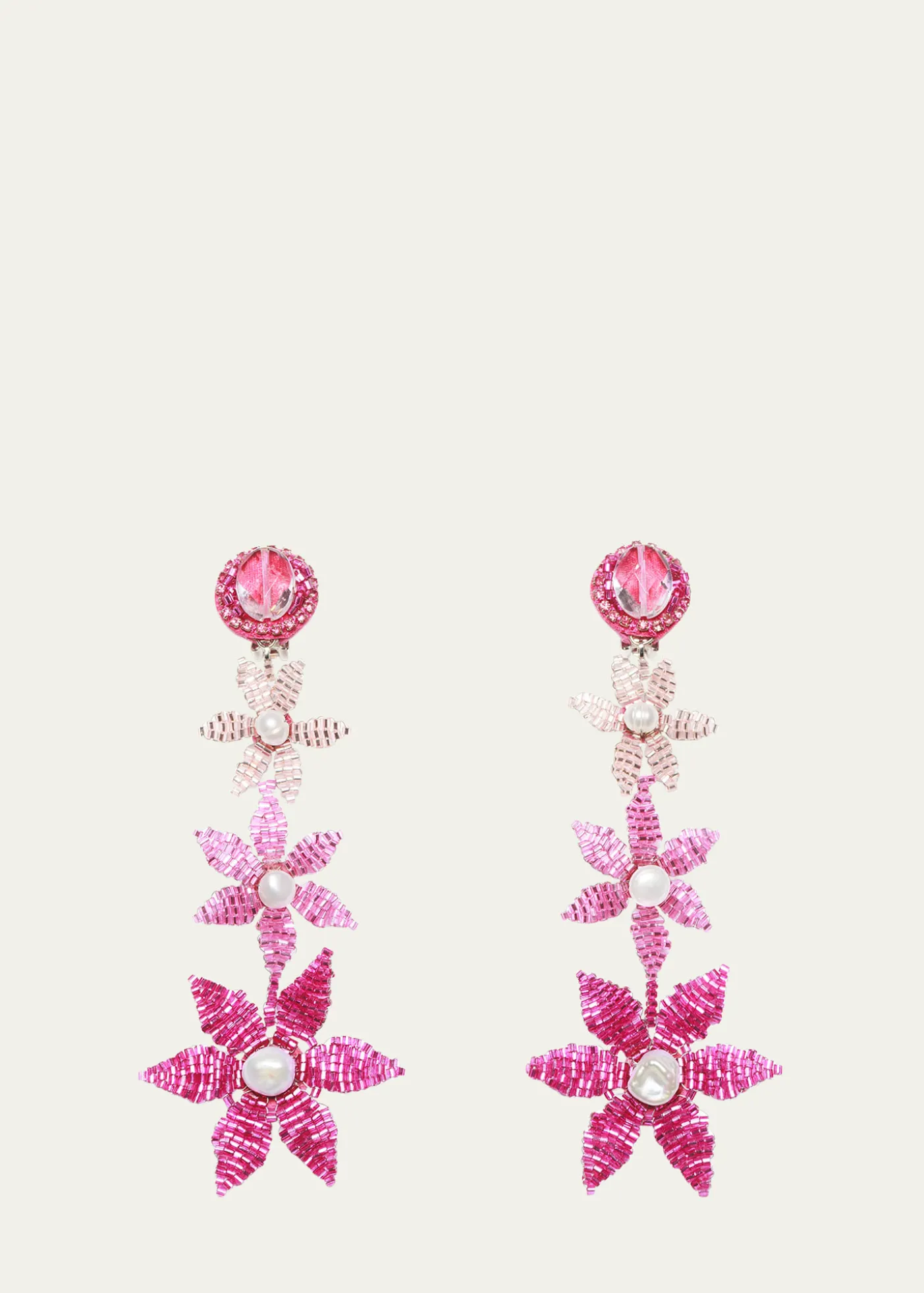 Ranjana KhanTiered Pink Degrade Earrings