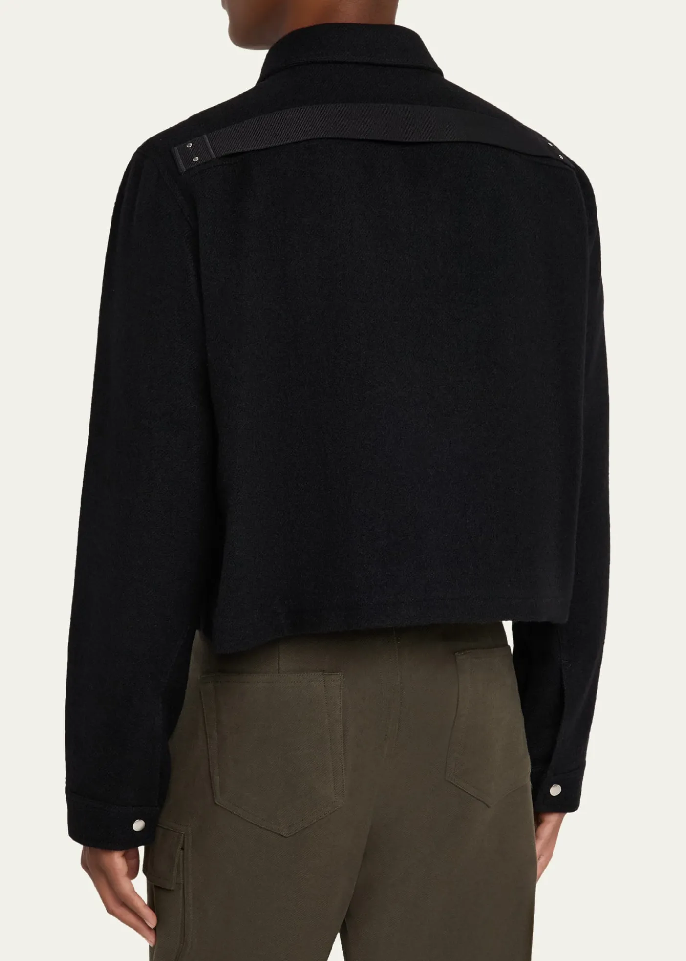 Rick OwensMen's Alice Wool Cropped Full-Zip Blouson
