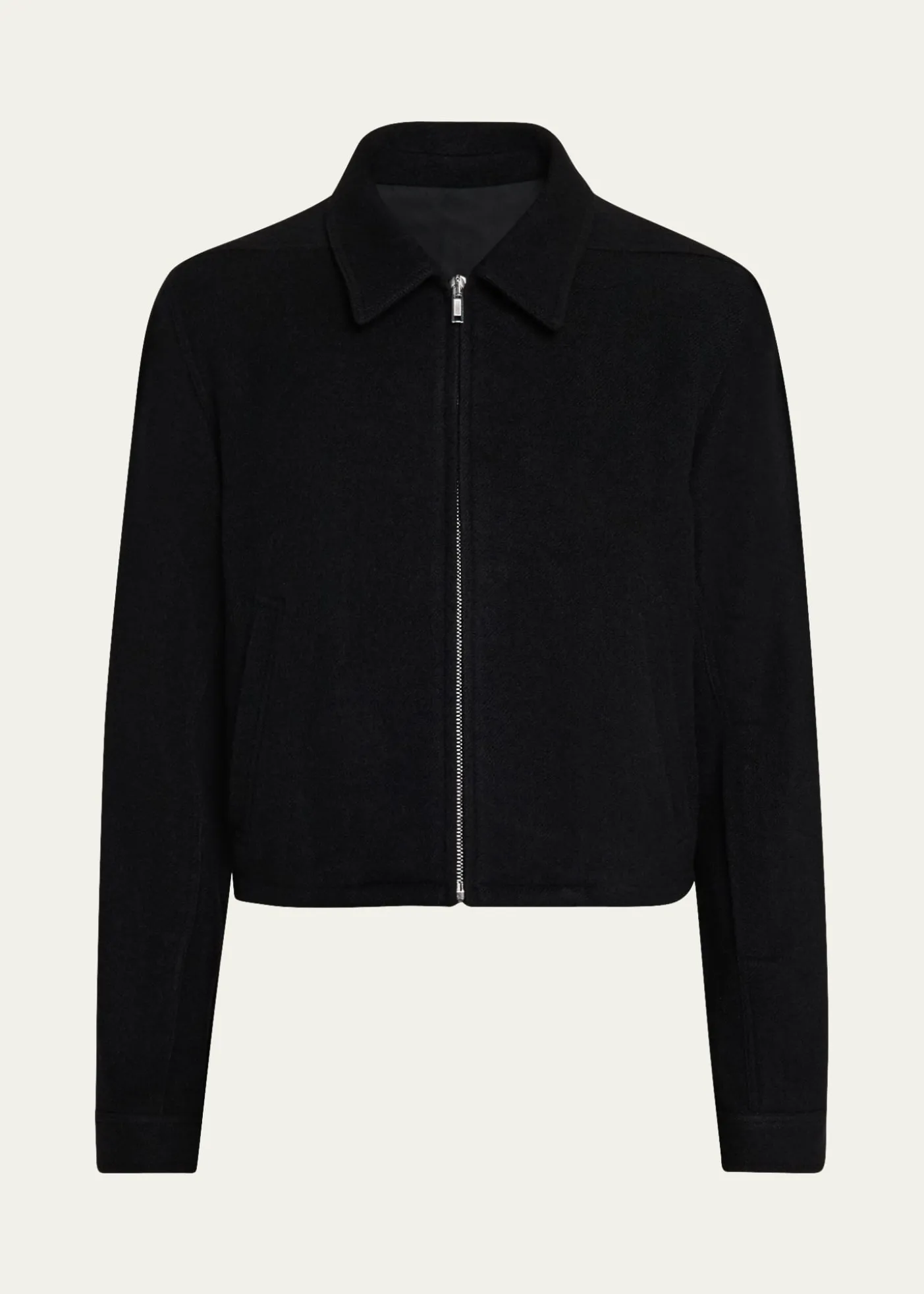 Rick OwensMen's Alice Wool Cropped Full-Zip Blouson