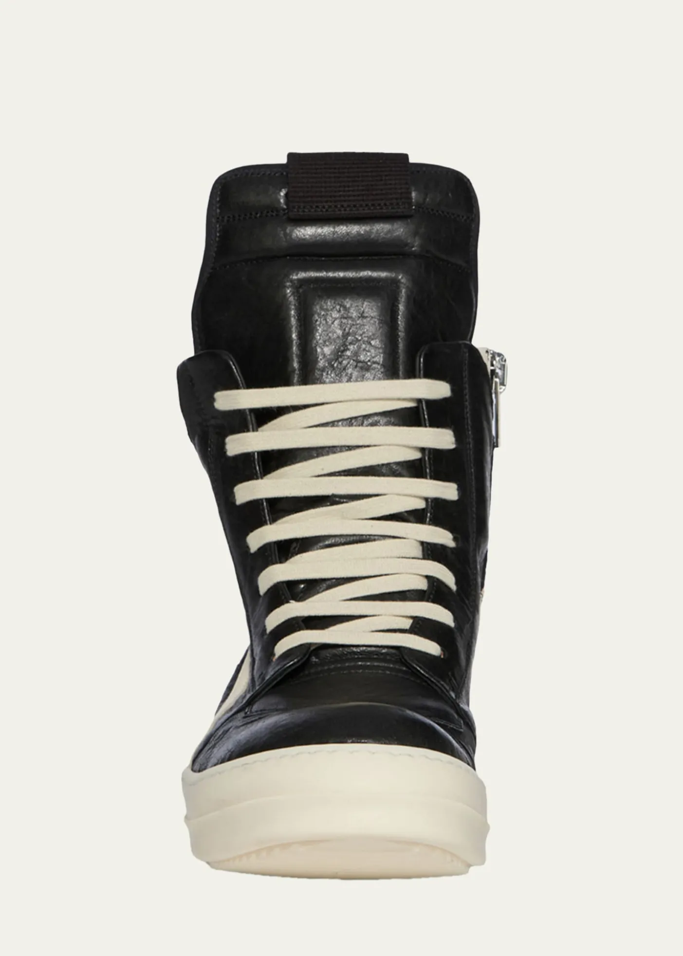 Rick OwensMen's Geobasket Tumbled Leather High-Top Sneakers