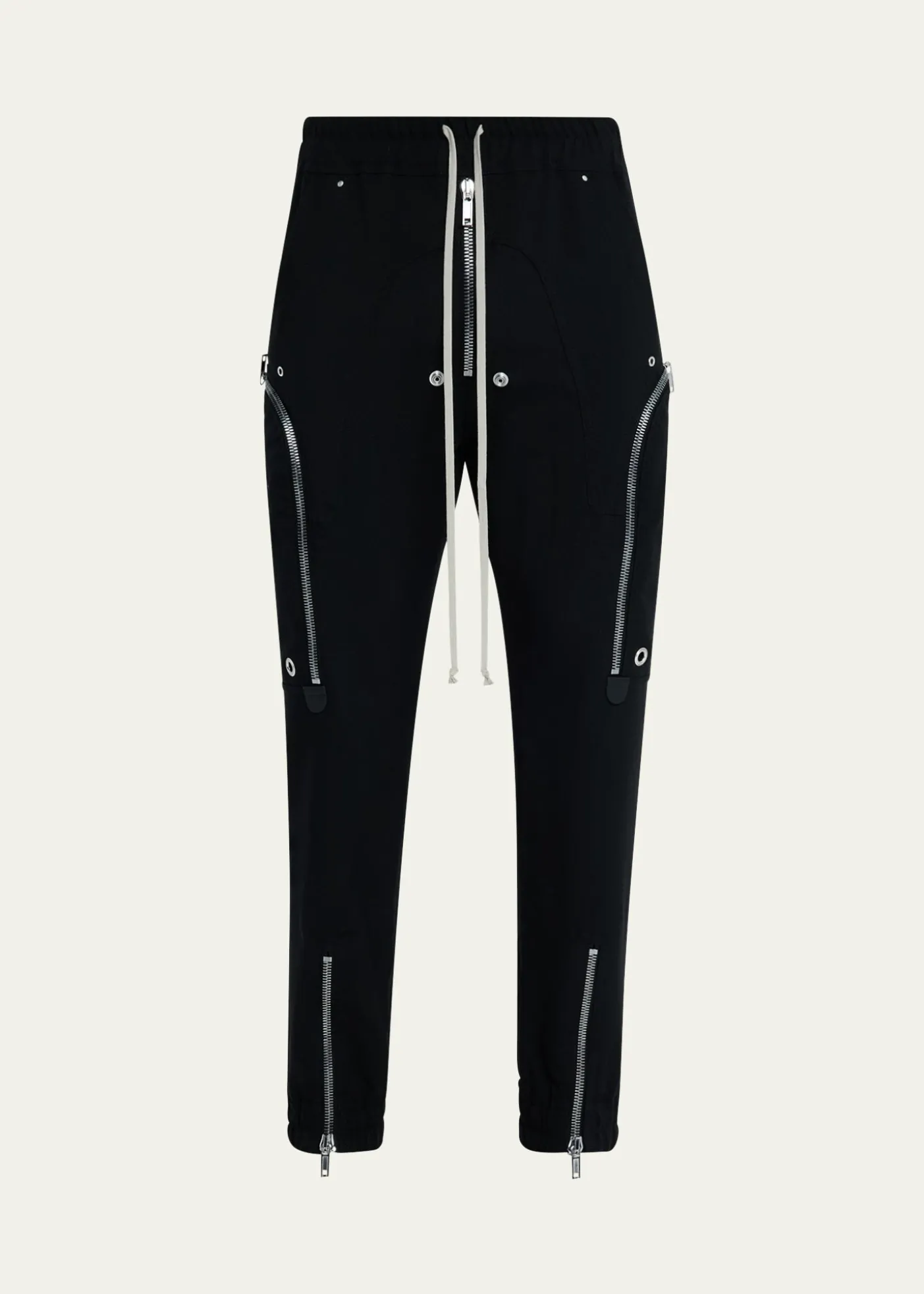 Rick OwensMen's Zipped Wool Drawstring Pants