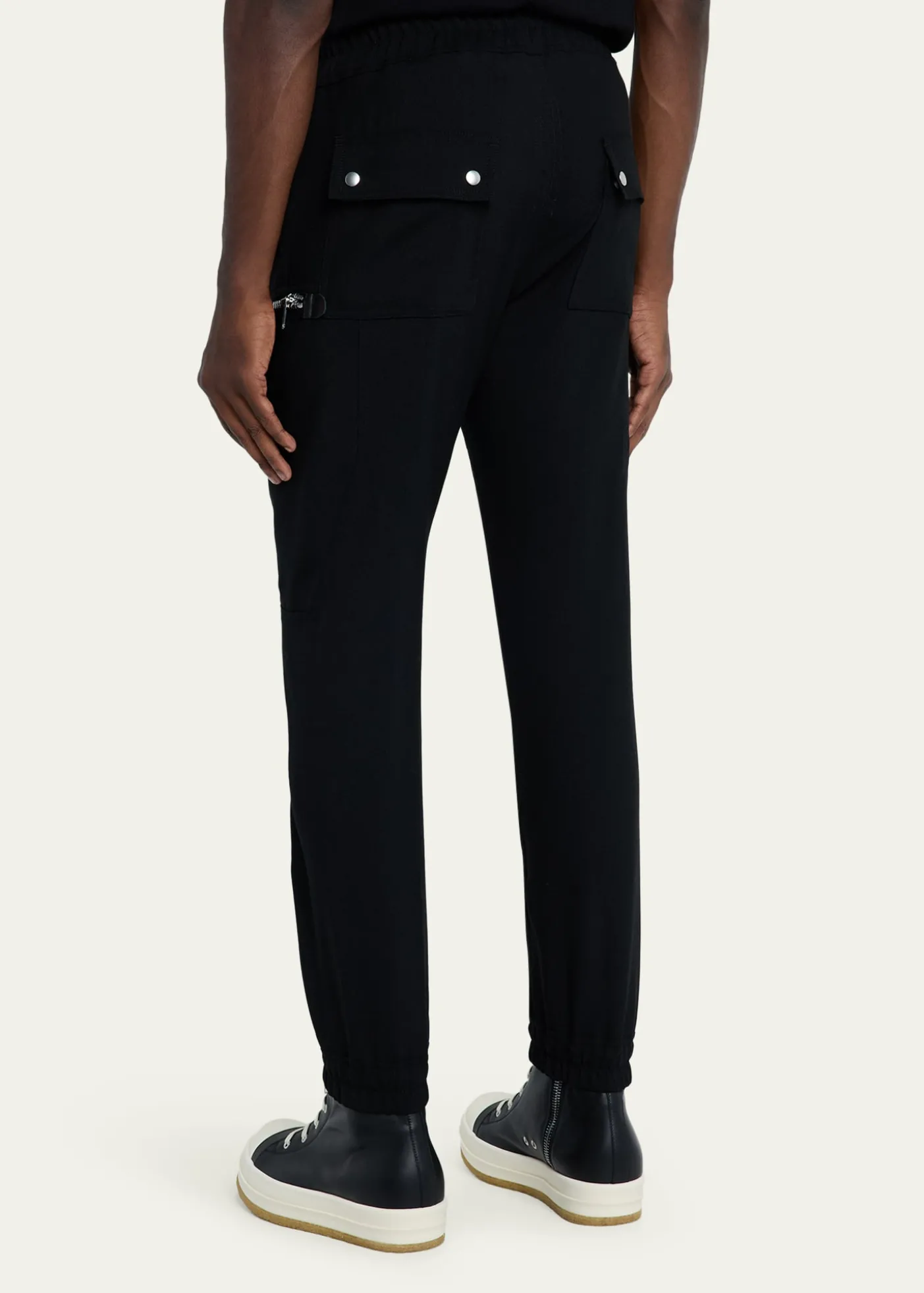 Rick OwensMen's Zipped Wool Drawstring Pants