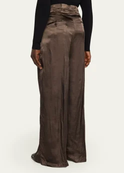 Rick OwensSatin Wide-Leg Pants