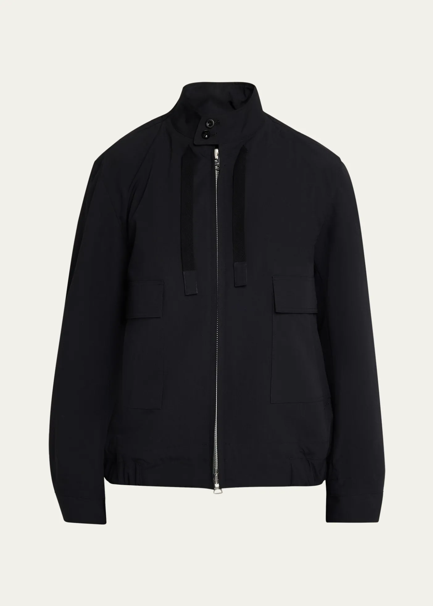 SACAIMen's Nylon Flap-Pocket Jacket