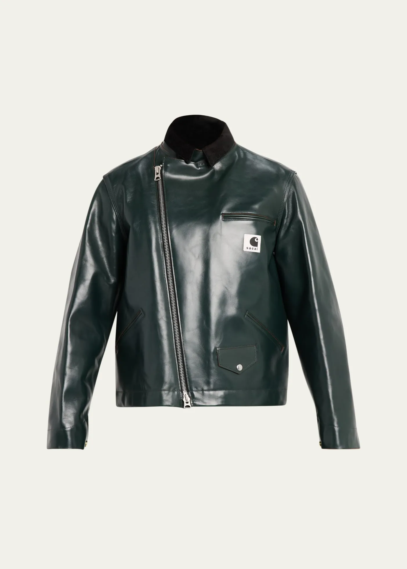 SACAI x CARHARTT WIPMen's Leather Moto Jacket