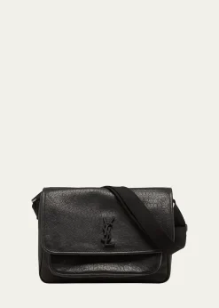 Saint LaurentMen's Niki YSL Messenger Bag in Grained Leather