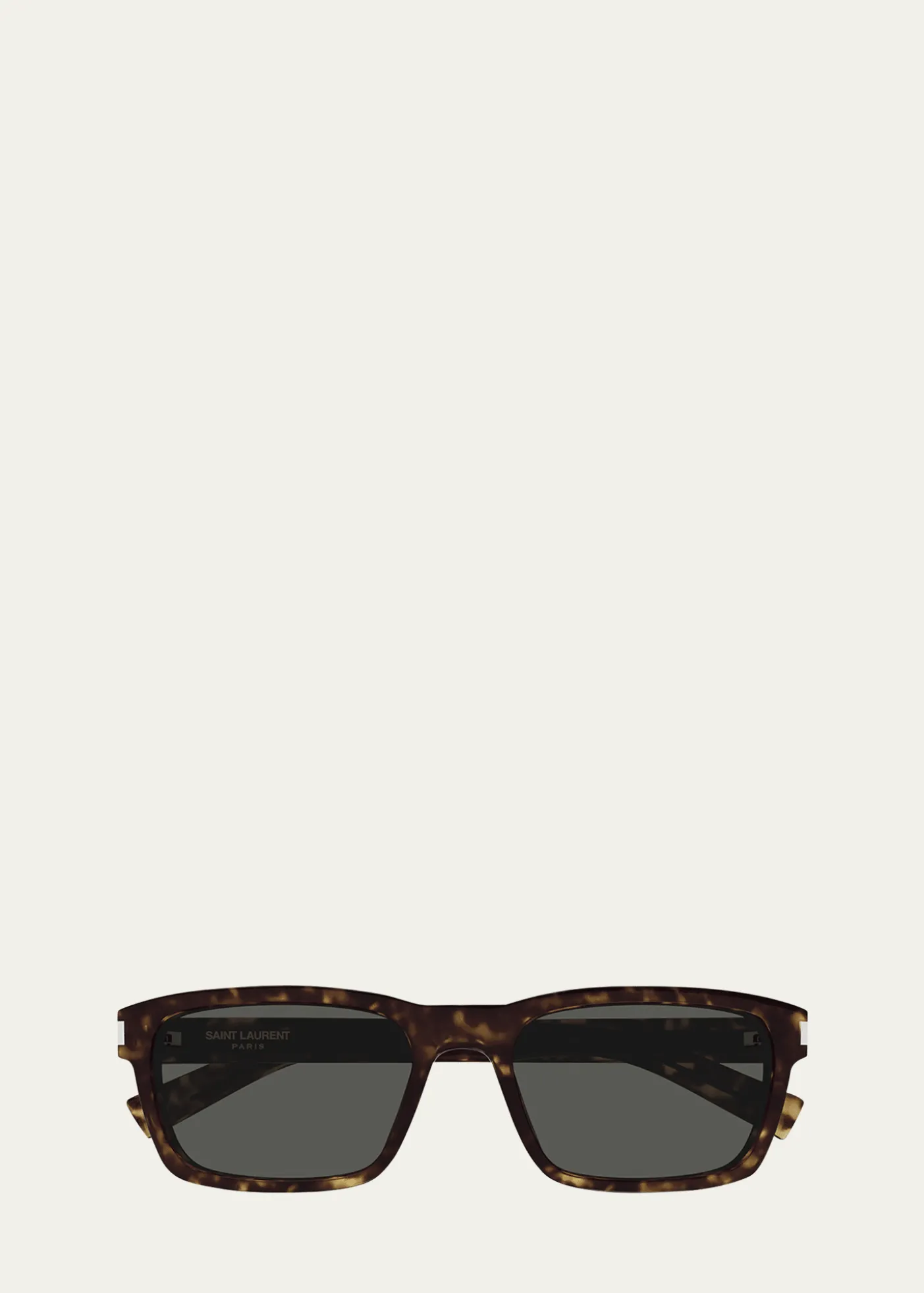 Saint LaurentMen's Rectangle Acetate Sunglasses with Logo Detail