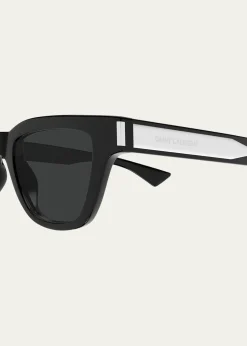 Saint LaurentMen's SL 789 Jacquesm Acetate Rectangle Sunglasses